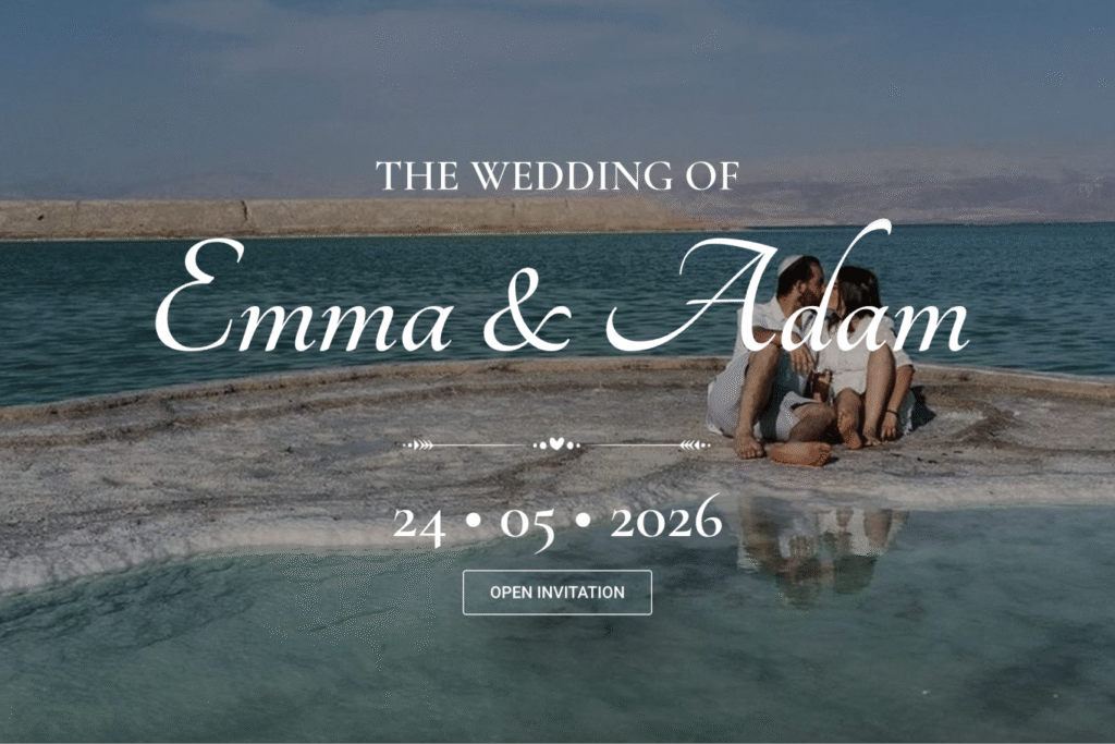 Modèle d’invitation digitale mariage