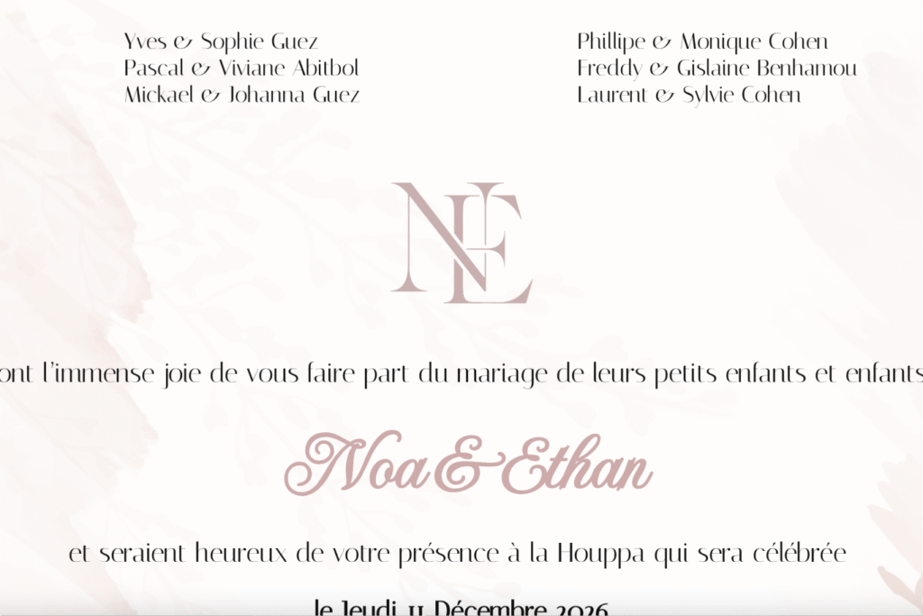 Modèle d’invitation digitale mariage