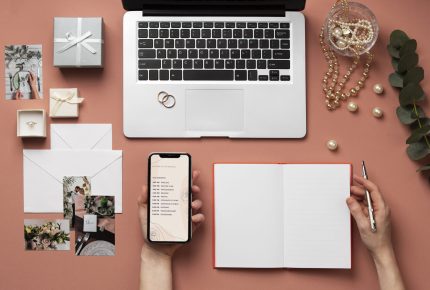 top-view-wedding-planning-resources-arrangement
